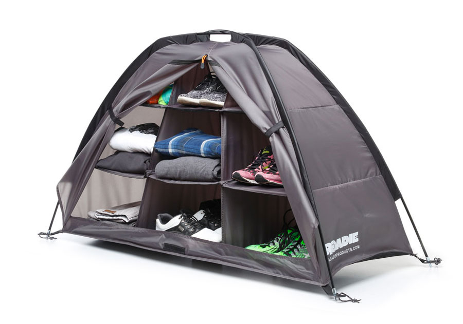 Tent & RV Camping Organizer with zippered flap, 9-shelf storage